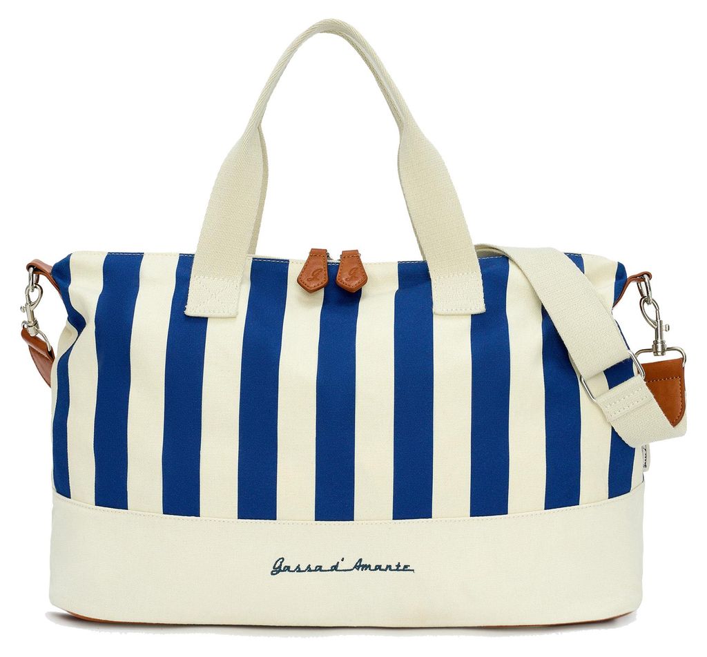 Gassa d'Amante Tasche Forte dei Marmi mit Doppelgriff und Schultergurt Blau One Size