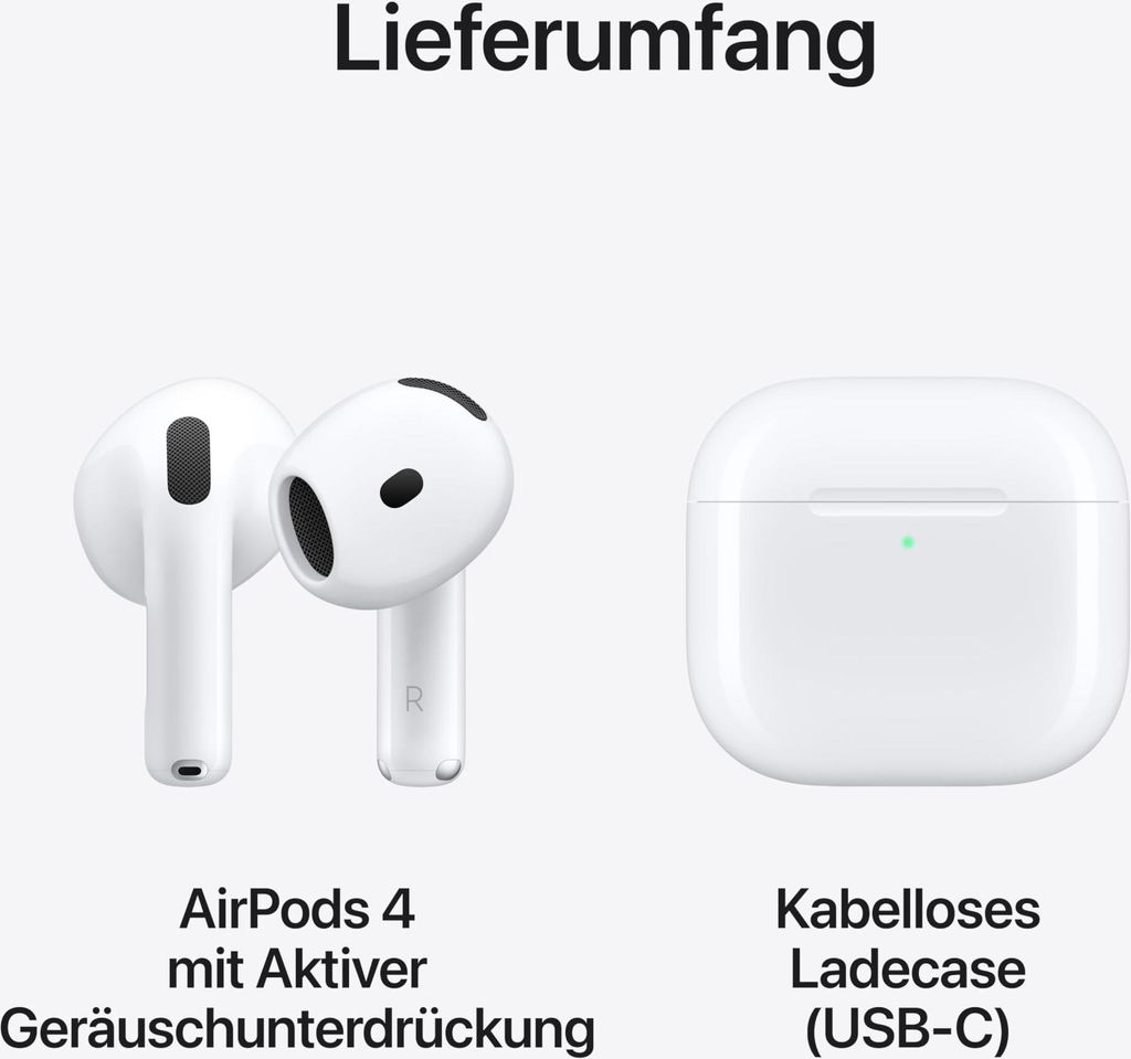 Apple AirPods 4.Gen. mit aktiver Geräuschunterdrückung