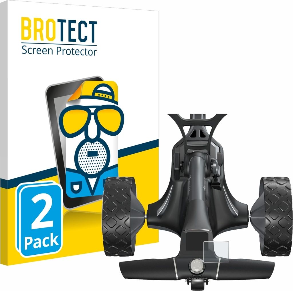 2x BROTECT Schutzfolie für Motocaddy M7 GPS Electric Trolley Displayschutz Displayschutzfolie Folie Matt Entspiegelungsfolie