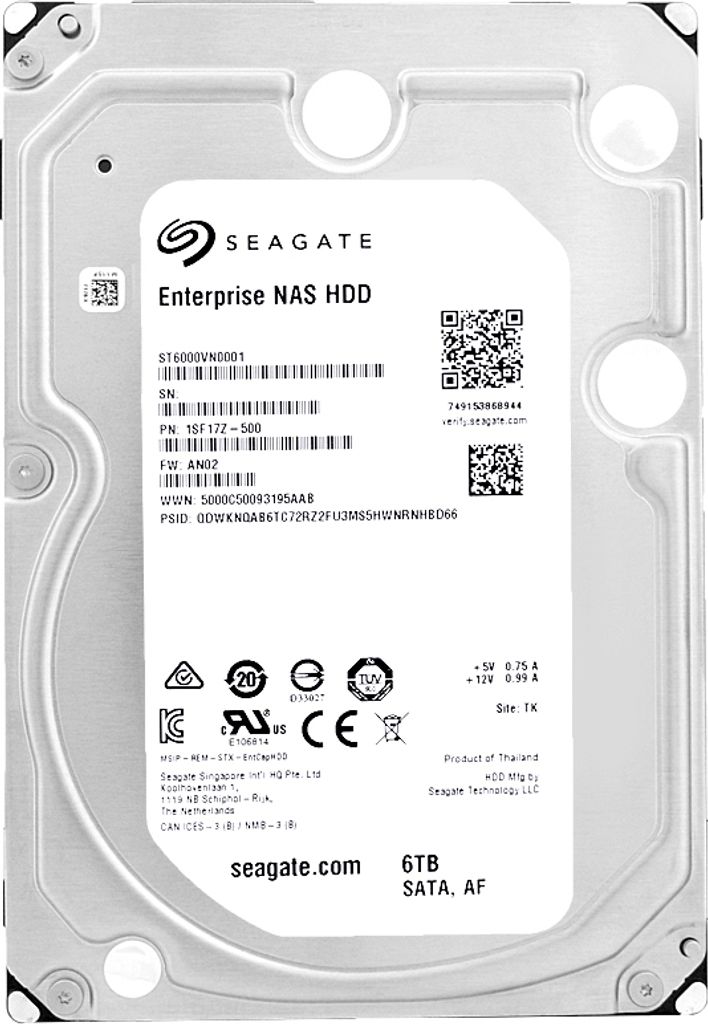 Disco rigido Seagate 6TB ST6000VN0001 128 Mb Cache 7200Rpm Immagine del prodotto 