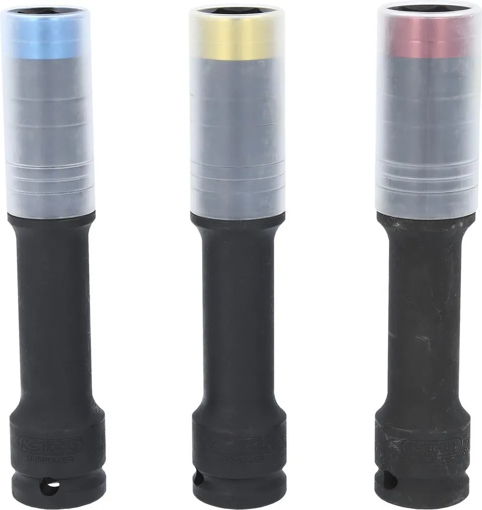 Set 3 Bussole Impact KS TOOLS 515.0622 SlimPOWER 17-19-21 mm - 7