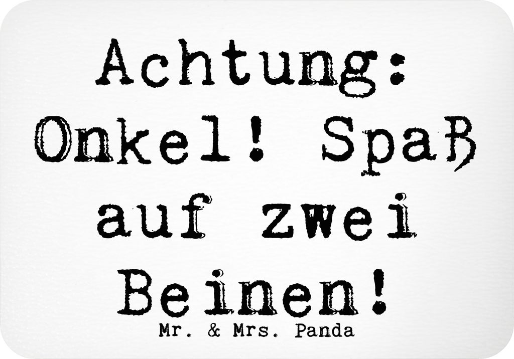 Mr. & Mrs. Panda Kühlschrankmagnet Spruch Spaßiger Onkel - Weiß - Geschenk, Familie, Unterhaltung, Weihnachten, Energie, haftmagnet, küchenmagn...