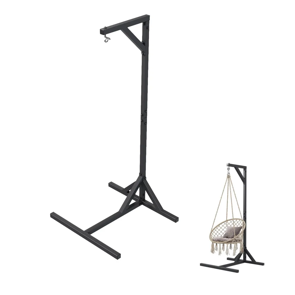Support de Balancelle pour Terrasse et Balcon - Acier Noir Stable 212cm