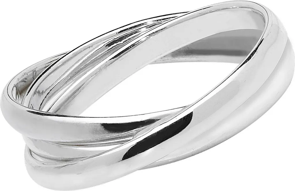 Alliance Russe 3 Anneaux Femme Argent 925 Taille 50 Bijou Classique