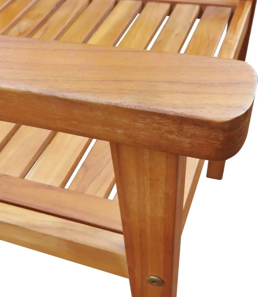 Set 2 Sedie da Giardino vidaXL in Legno Massello Acacia Marrone | Offerta - 4