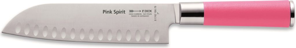 F. DICK Pink Spirit Santoku Messer 18 cm Küchenmesser Kullenschliff Griff pink