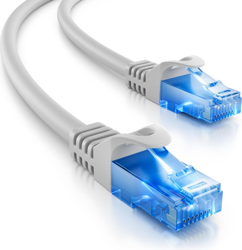 deleyCON 1,5m CAT.6 Ethernet Gigabit Lan Netzwerkkabel RJ45 CAT6 Kabel Patchkabel Kompatibel zu CAT.5 CAT.5e CAT.6a Cat.7 - Grau