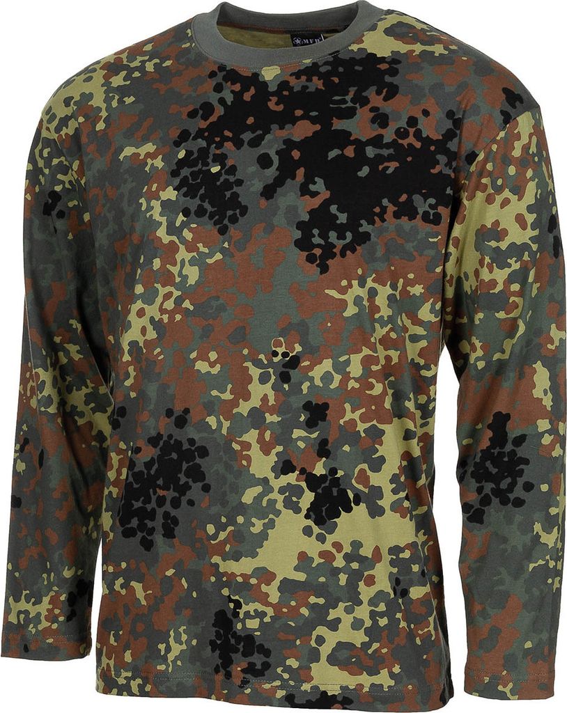 MFH US Shirt, langarm, 170 g/m², flecktarn