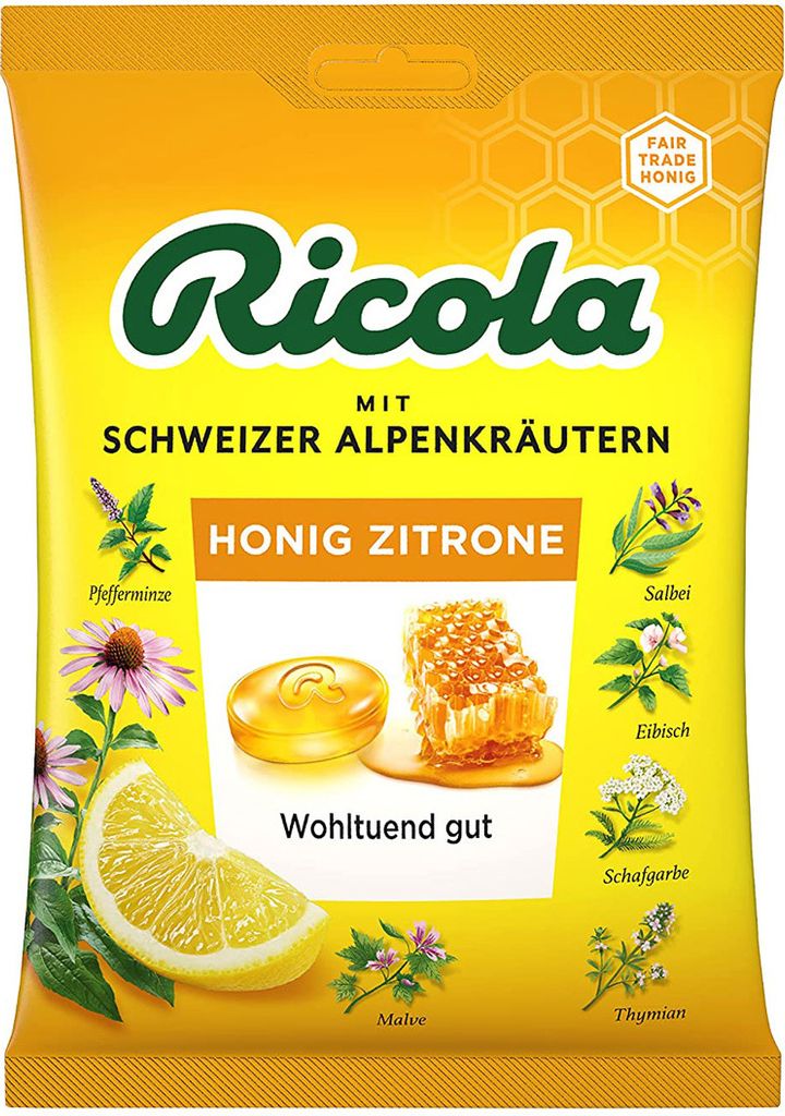 Ricola Honig Zitrone mit Schweizer Alpenkräutern in Böxli Produktbild 