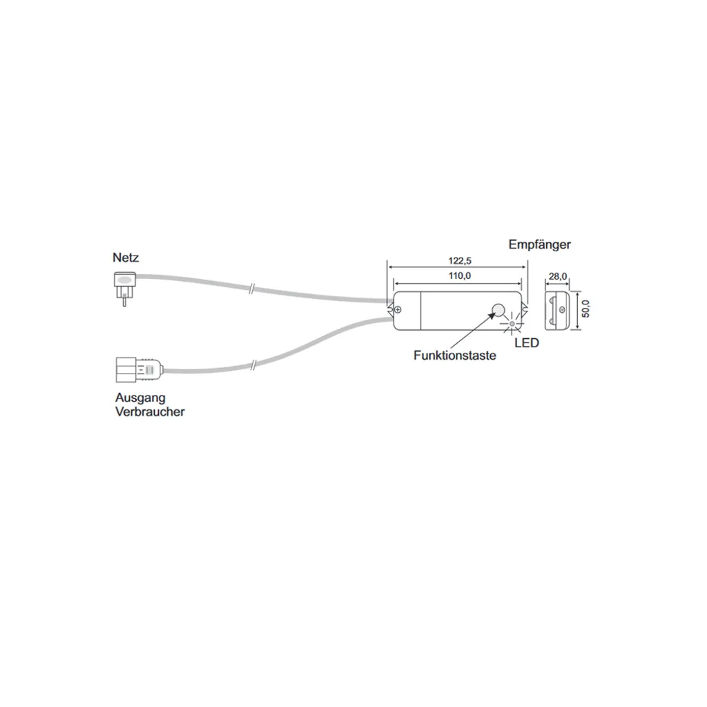 Récepteur LUMICA supplémentaire pour télécommande radio 12V 24V Noir