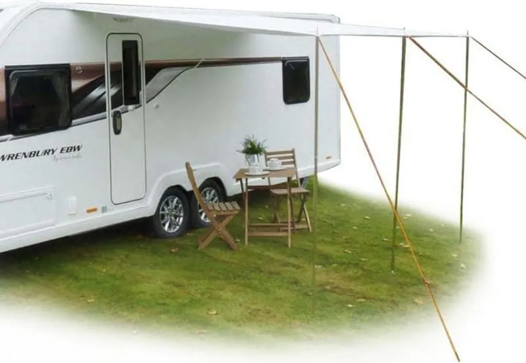 Auvent de Caravane 3,6x2,4m - Solette Tarp avec Protection UV50+ et 5000mm