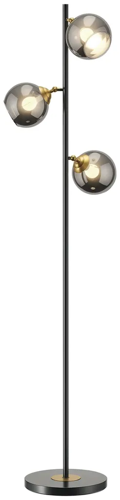 Lampadaire sur pied 3 globes chromés - Éclairage design salon 162 cm
