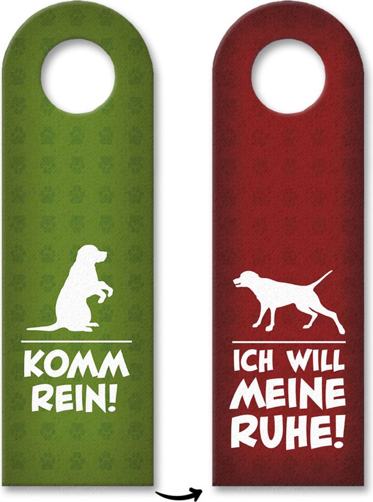 Komm rein oder ich will meine Ruhe Türhänger mit Hund Motiv Hunde Laune Böse