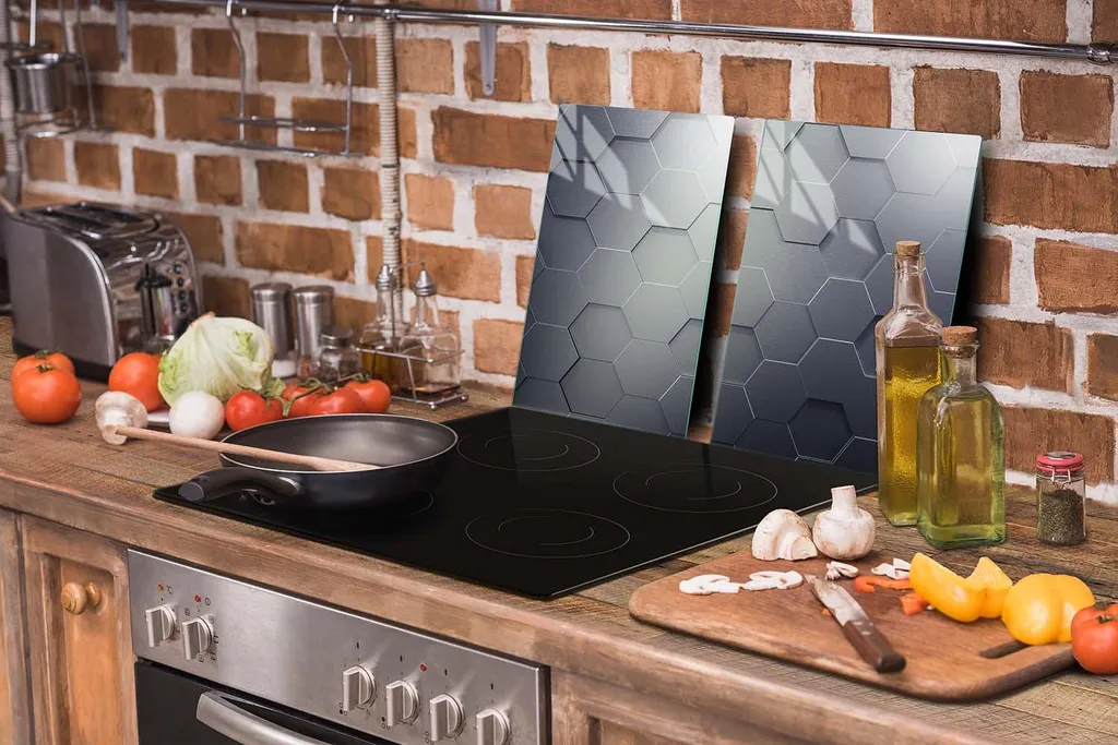 Paraschizzi Cucina Vetro Temperato 65x52 Design Pattern Moderno - 6