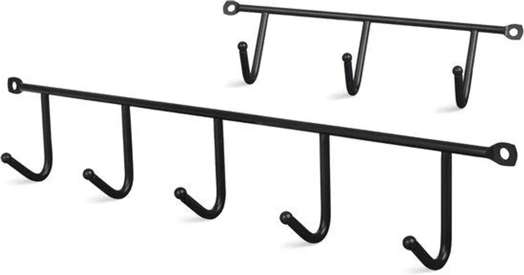 Supports muraux métal noir renforcé - Maintien optimal pack de 2 pièces