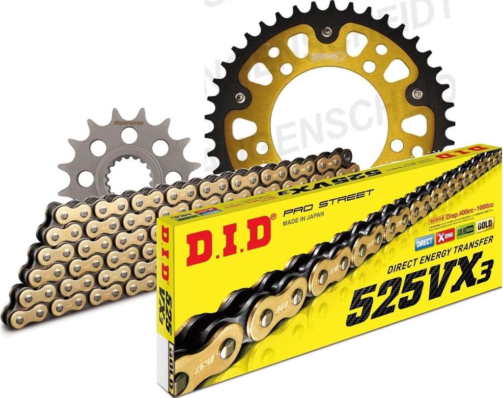 Kit Stealth (gold) passend für Aprilia RSV4 1000 10-14/RSV4... 16-40-108 DID525VX3(G&B) Niet