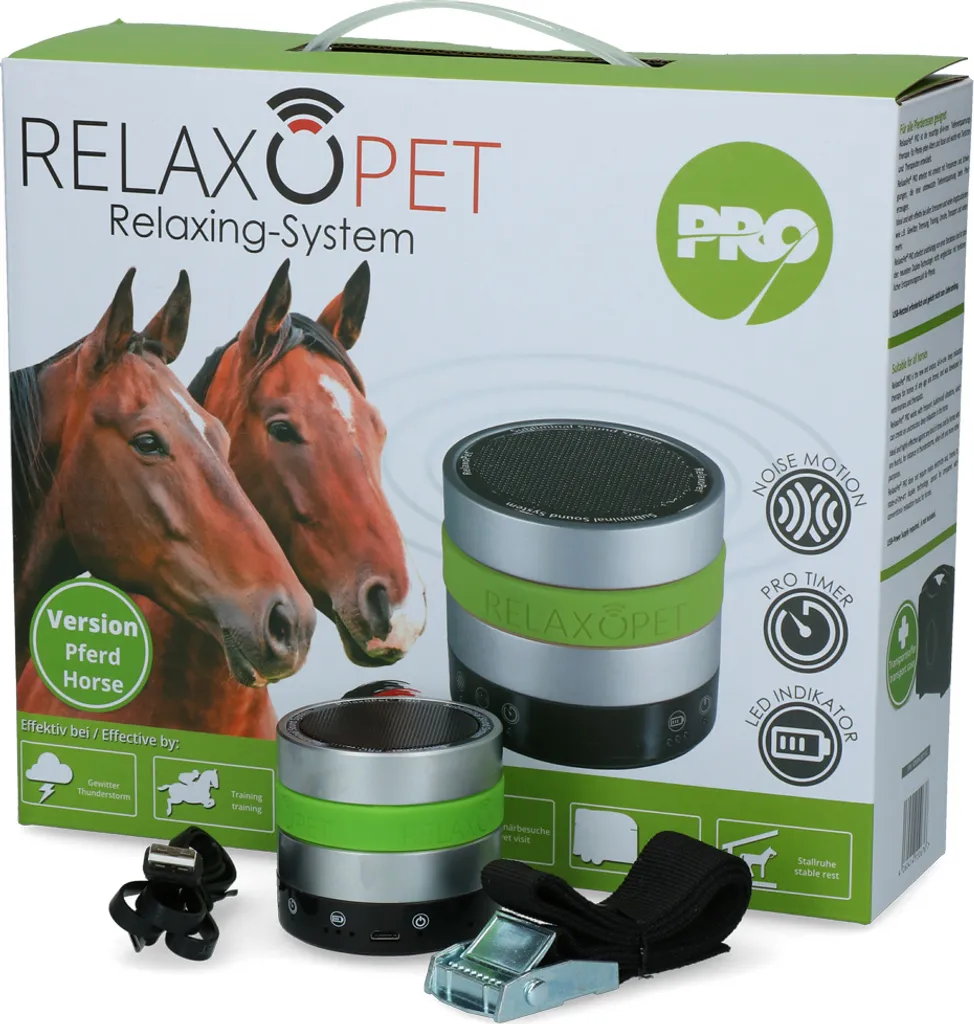 RelaxoPet PRO Cheval pour apaiser le stress lors du vétérinaire et van