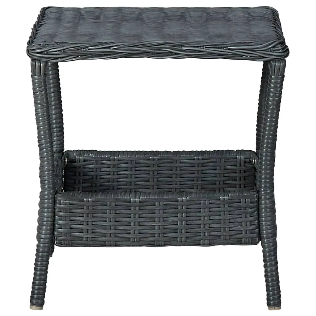Tavolino da Esterno Grigio 45x45 SYFAX™ - Design Moderno in Rattan