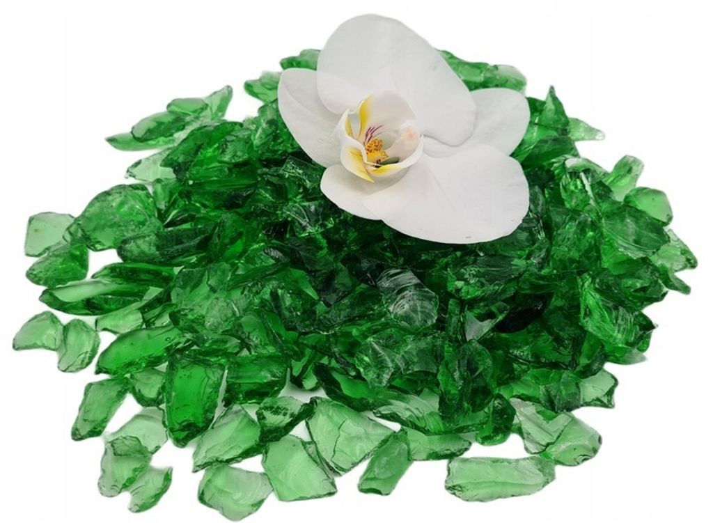 Glaskies Grün 2–3 cm, 5 kg – Dekorative Glassteine für Garten, Teich, Pflanzgefäße und Innenräume