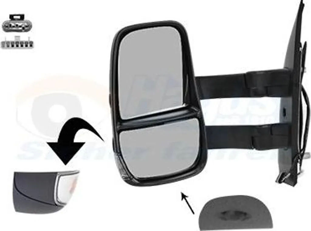 Rétroviseur complet électrique 11 pôles VAN Wezel 2817817 adapté Iveco