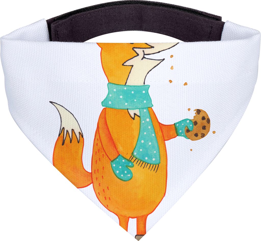 Mr. & Mrs. Panda Bandana Fuchs Keks - Weiß - Geschenk, Dreieckstuch, Liebe, Winter, Weihnachten, Frieren, Hundehalstuch, Hunde Hals Tuch, Kekse, H...