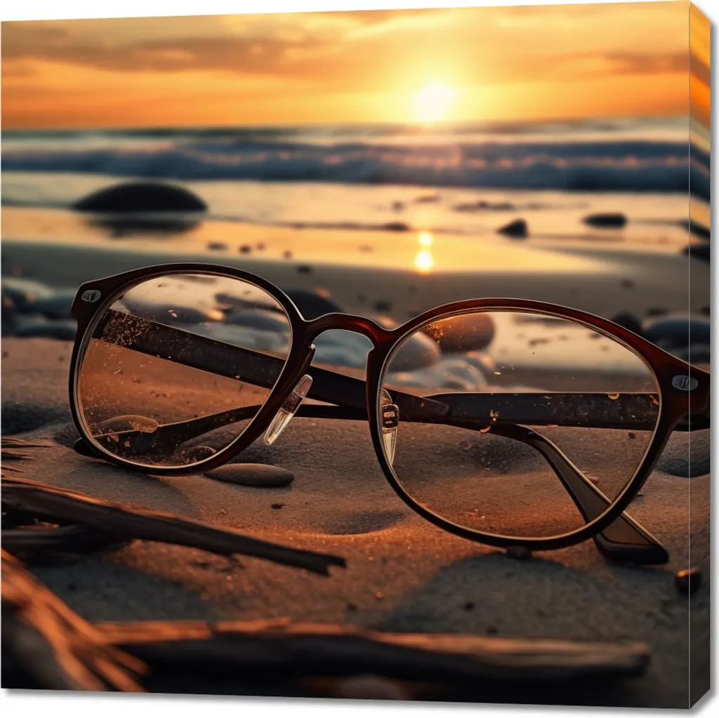 Arredo Parete Moderno: Quadro Tramonto 90x90 Vetro temperato Luxury