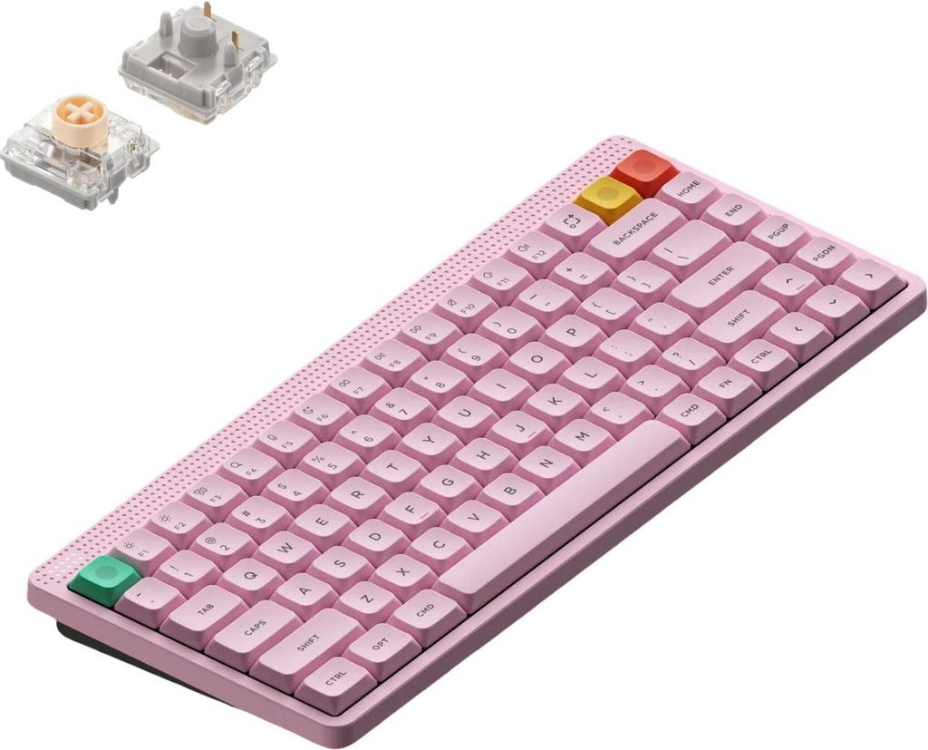 NuPhy Node 75 Kabellose Mechanische Tastatur Low-Profile QWERTY US / Light Pink / Blush nano