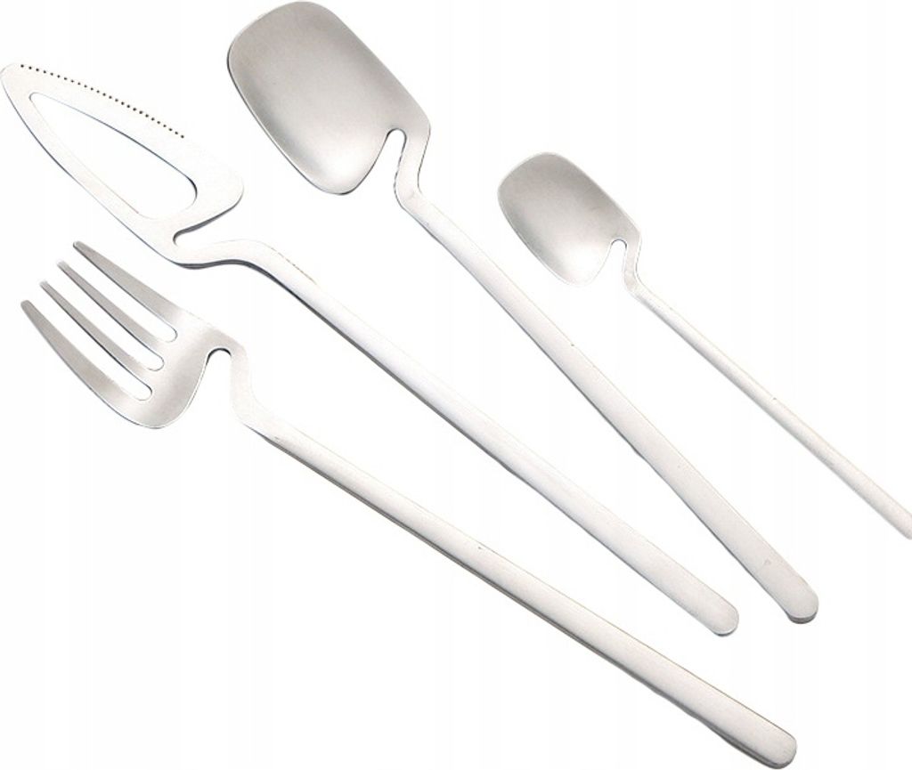 Modernes Edelstahl Besteck Set 32 tlg. MATT SILBER Set