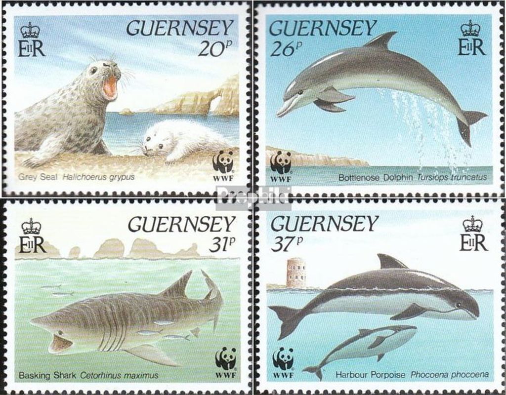 Briefmarken GB - Guernsey 1990 Mi 497-500 (kompl.Ausg.) postfrisch Naturschutz
