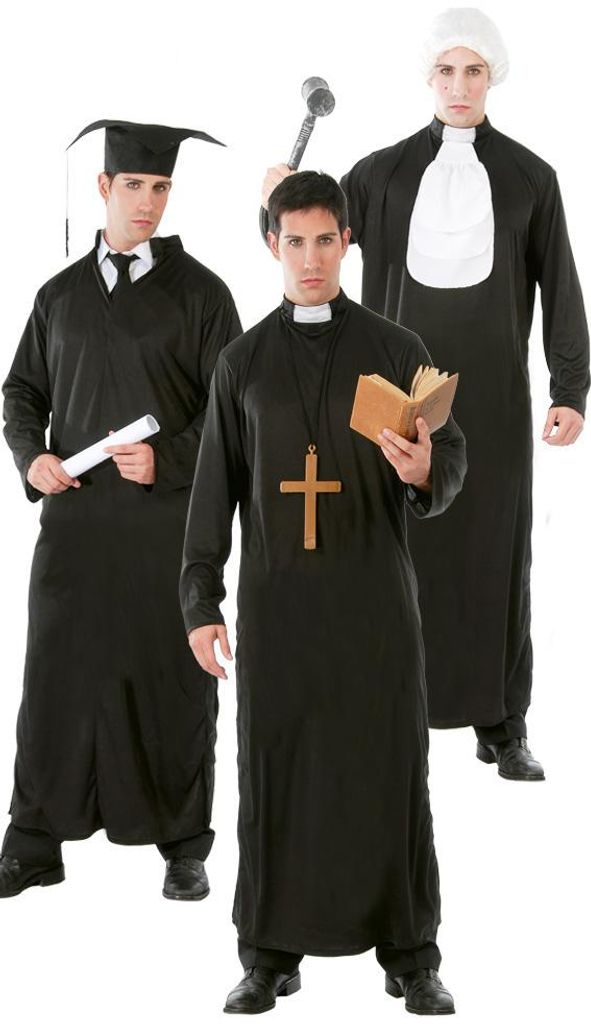 Student Priester Richter - Kostüm Set für Herren Gr. M-XL, Produktbild 