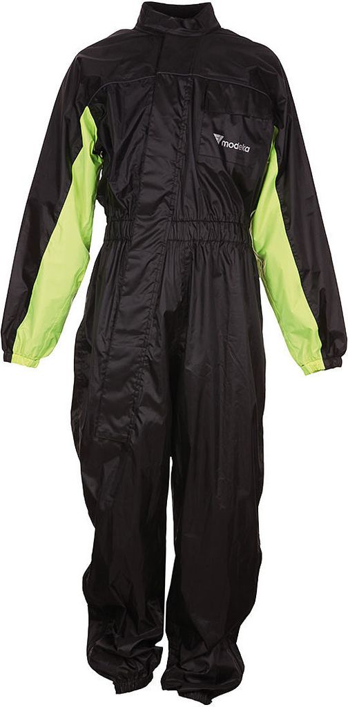 Modeka Black Rain Regenkombi 1 Teiler, schwarz/gelb, 2XL