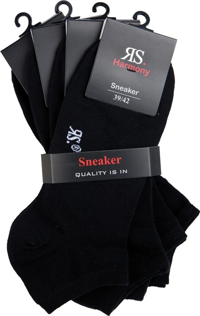 RS Harmony 4er-Pack Sneaker-Socken schwarz Produktbild 