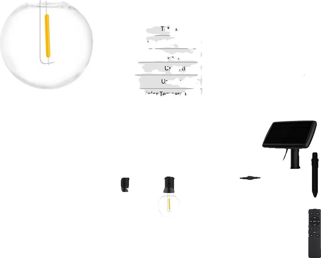 Guirlande lumineuse solaire étanche 24m avec 30 LED et télécommande