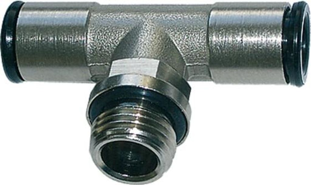 Riegler T-Einschraubverschr. »value line« drehbar G1/8 a., MS vern. ̃6mm