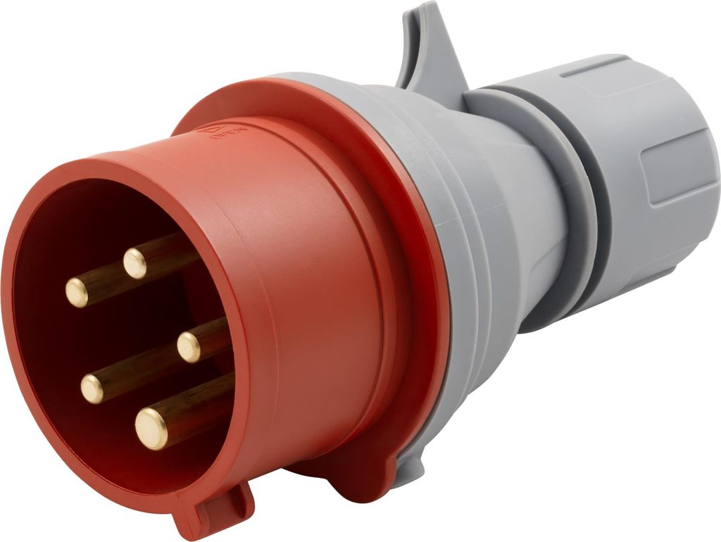 MC POWER CEE-Stecker, IP44, 415V, 16A Starkstrom Stecker, 5-polig Landanschluss