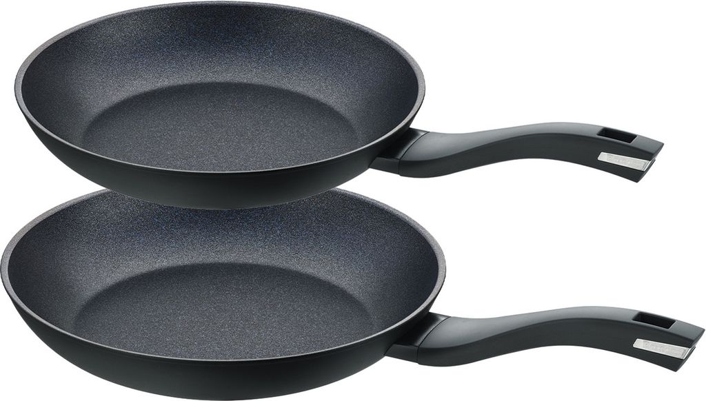 2-teiliges Set Bratpfanne 24+28 cm, Aluminium, schwarz - Balance Induction Enduro