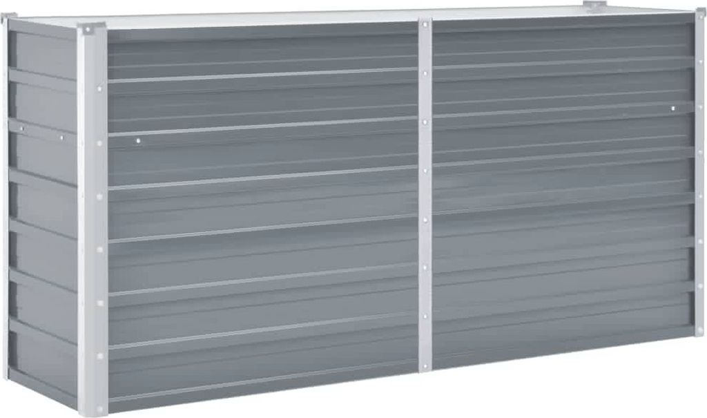 vidaXL Garten-Hochbeet Verzinkter Stahl 160x40x77 cm Grau Produktbild 2