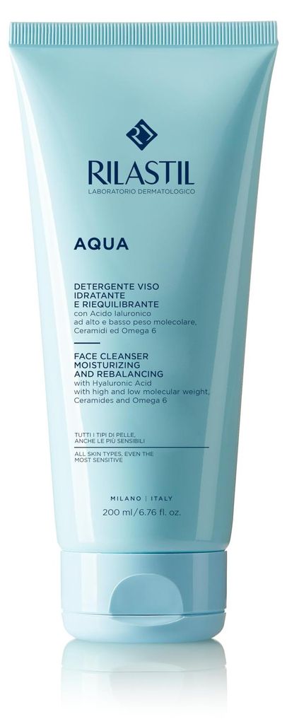 Rilastil Aqua Leichte Creme, feuchtigkeitsspendend, mit Hyaluronsäure, für normale und Mischhaut, 50 ml