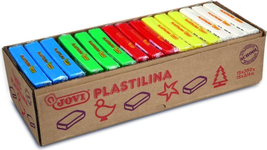 Schachtel mit 15 Knetgranulaten 350 g - white jovi 7201