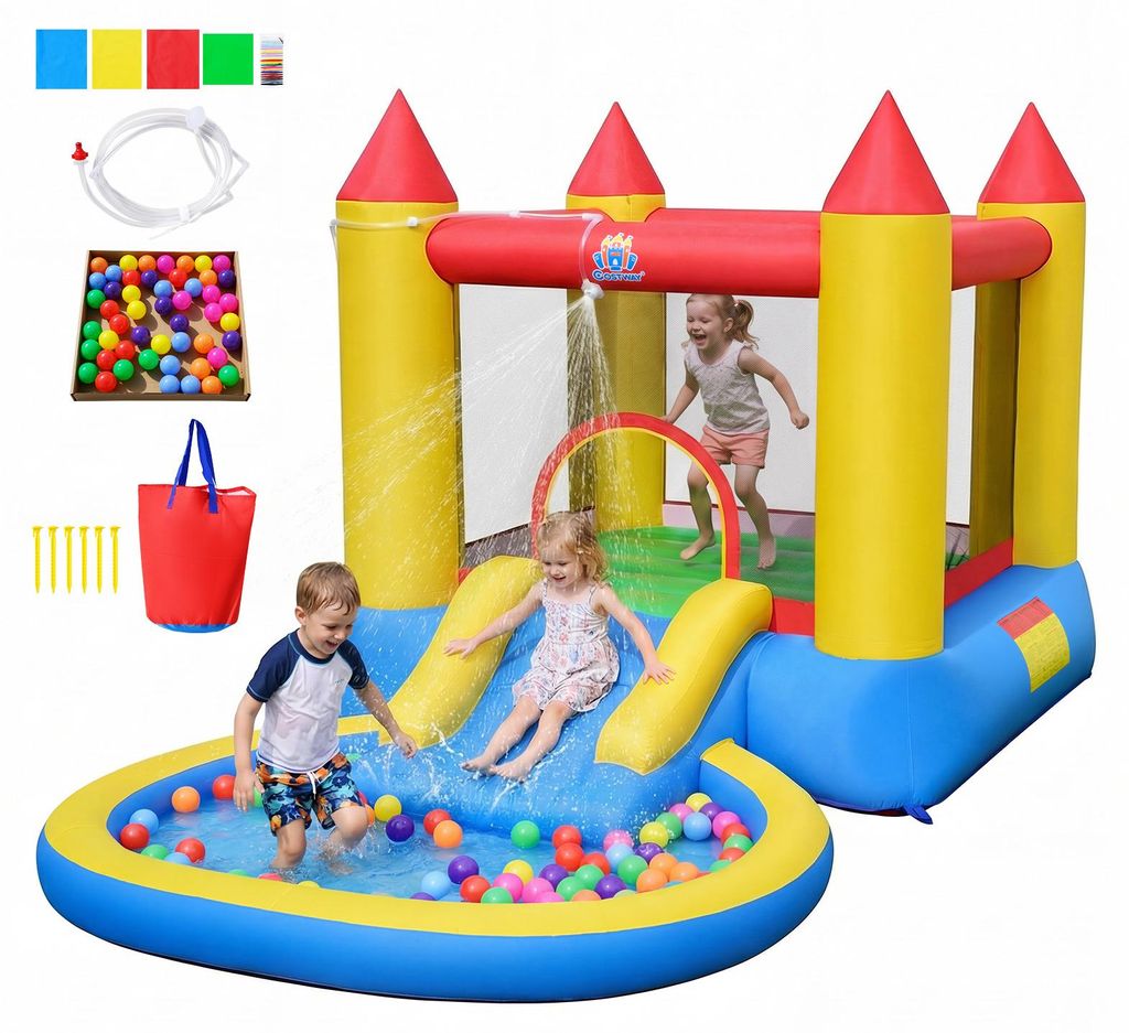 Hüpfująca forteca COSTWAY o wymiarach 362x196,5x193 cm z Zdjęcie produktu 