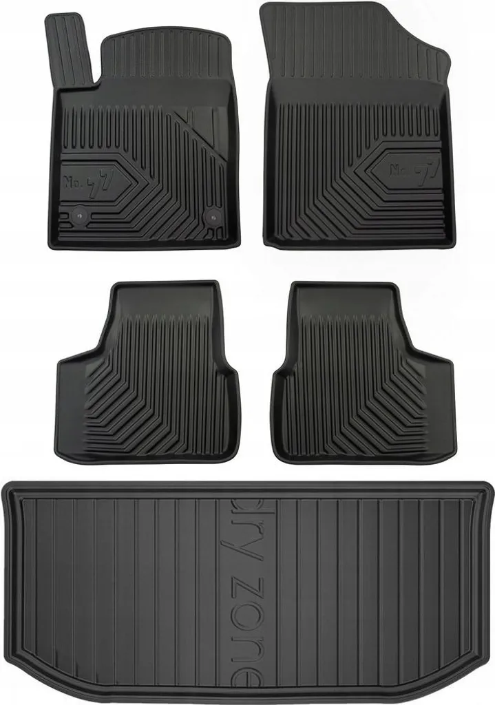 SET 77 Tappetini Gomma Skoda Citigo 2011-2019 | Anti-Usura e Inodore