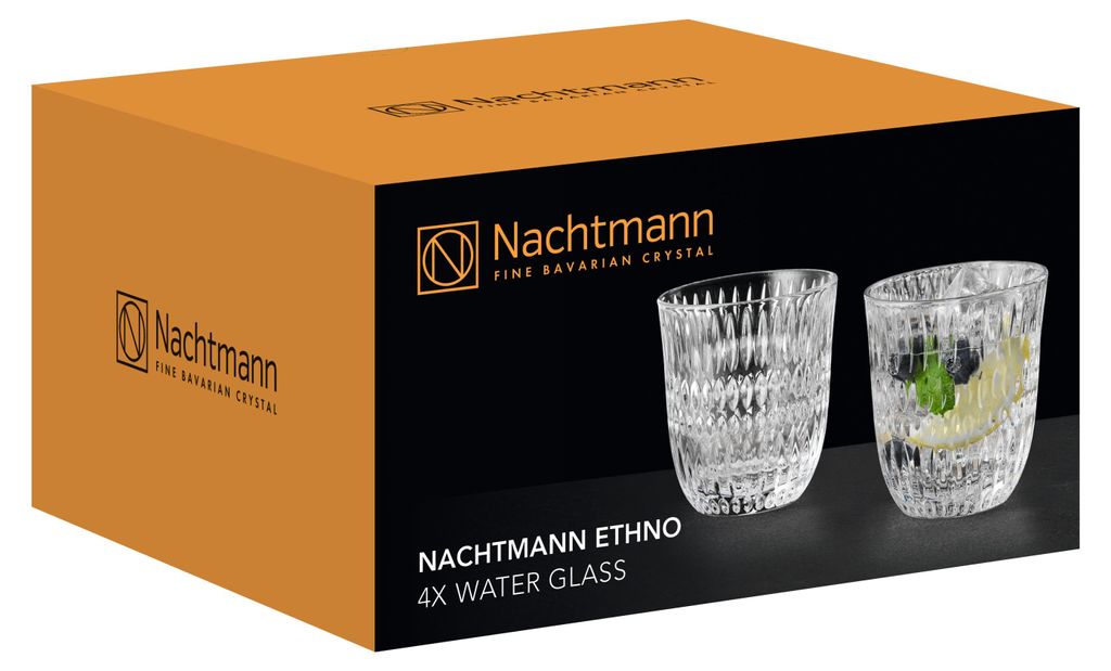Nachtmann Ethno Wasserglas, 4er Set, Trinkglas, Becher, Immagine del prodotto 