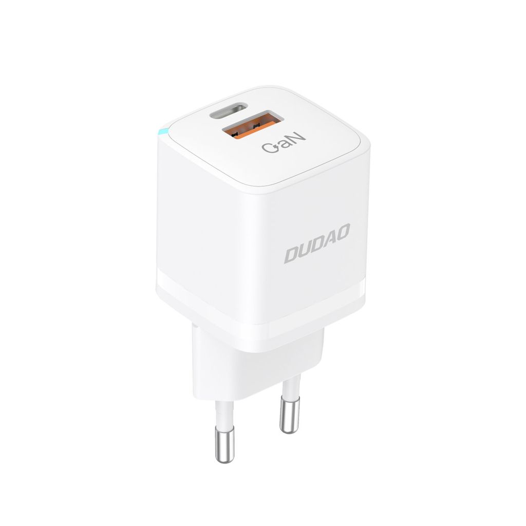 DUDAO A13Pro GAN Adapter 33W 1x USB-C 1x USB-A Universal White AC Fast charging Indoor