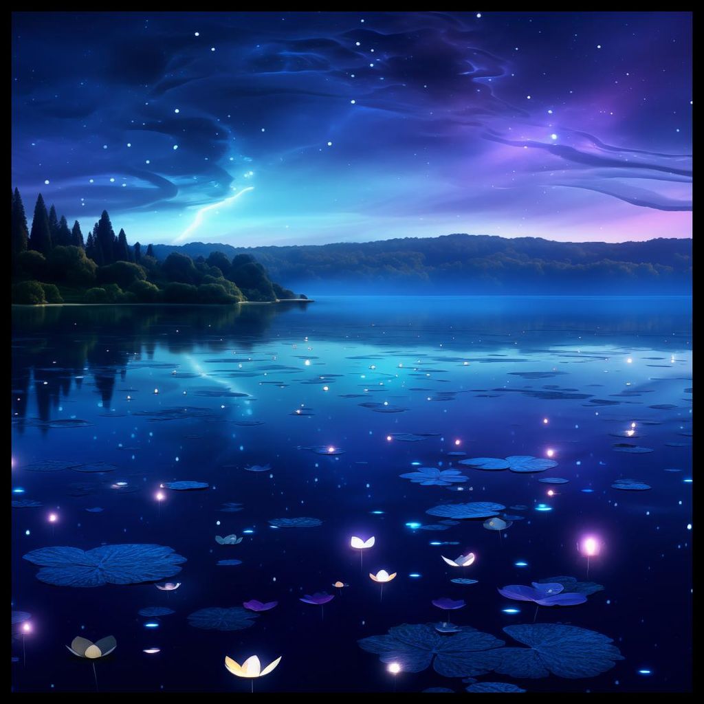 Plakat 90x90cm Flüstern der Glühwürmchen