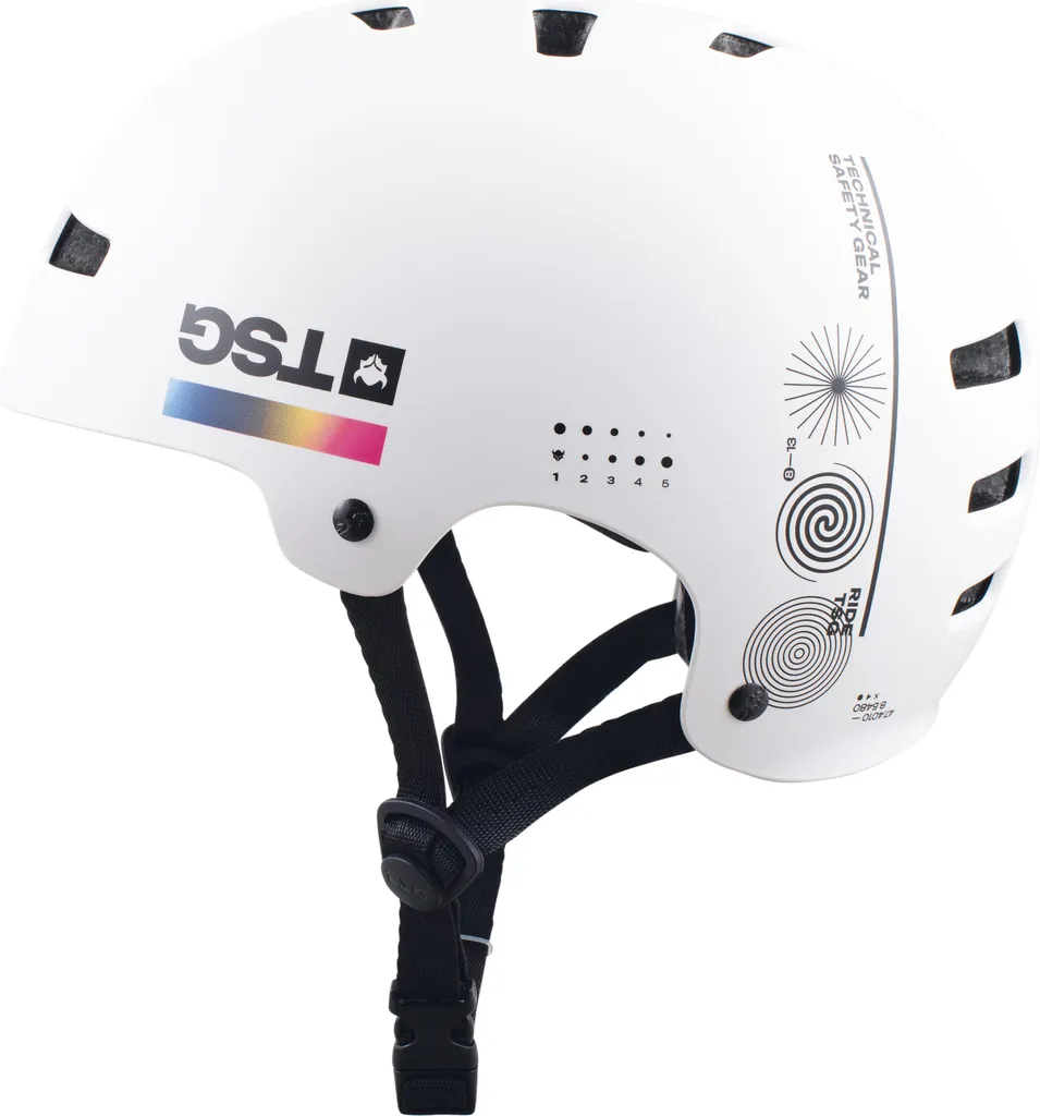 Casque de Skate TSG Evolution Graphic Design Blanc Board-Cast S/M - 3