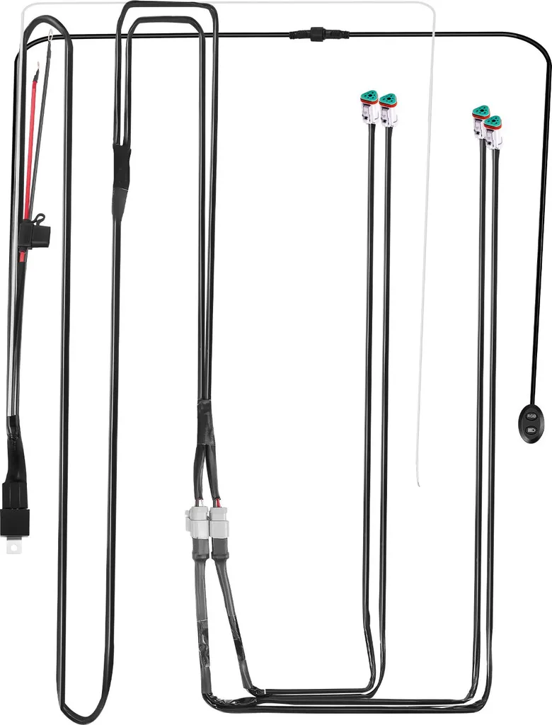 Kit de câblage quadruple 12V 480W avec interrupteur tactile pour LED