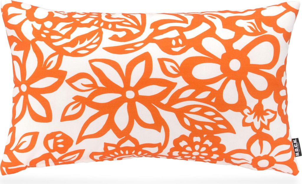H.O.C.K. Paloma Outdoor Kissen 50x30cm floral orange