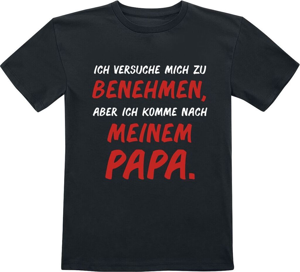 Familie & Freunde T-Shirt Uni Kids - Ich versuche mich zu benehmen... schwarz 140