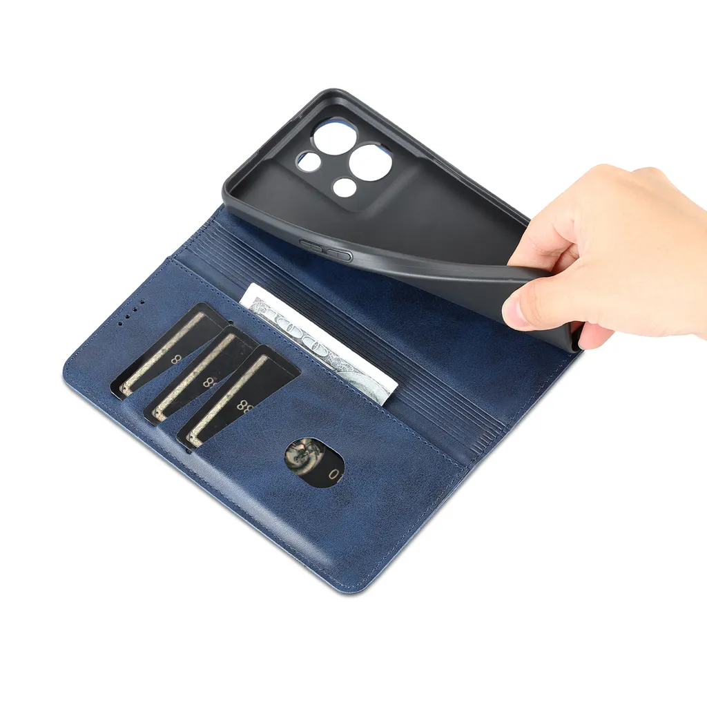 OPPO Custodia Flip In Pelle PU Per Reno8 5G – Morbida, Antigraffio, Protezione Da Cadute – Colore Nero