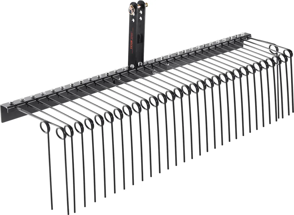 Nettoyez votre pelouse sans effort avec ce râteau tracté 1830 mm acier